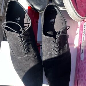 H&M Men’s Black Lace-Up Dress Shoes – Size 43 / US 10